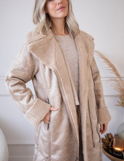 Suede & Teddy Medley Beige - Coat