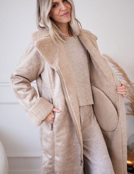 Suede & Teddy Medley Beige - Coat