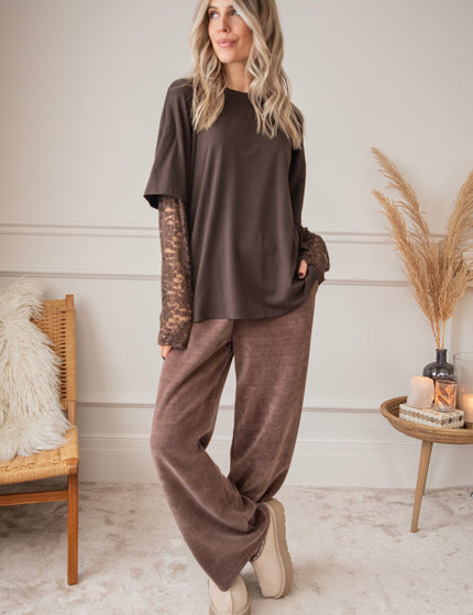 Base & Lace Brown - Longsleeve