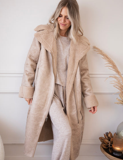Suede & Teddy Medley Beige - Coat