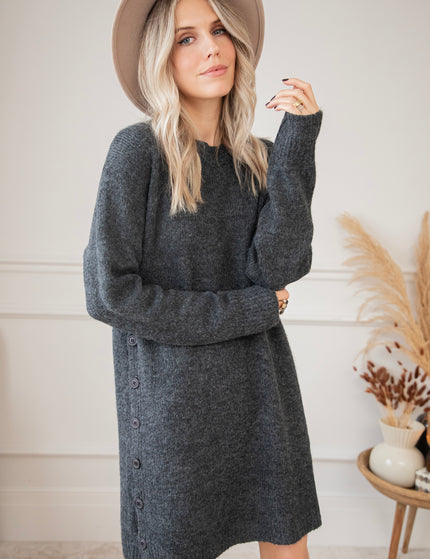 Coziya Dark Grey - Sweater Dress