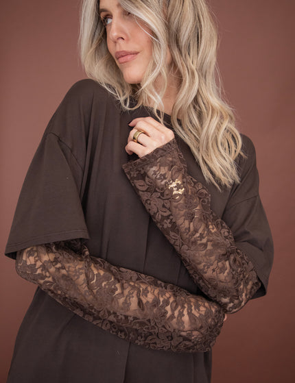 Base & Lace Brown - Longsleeve