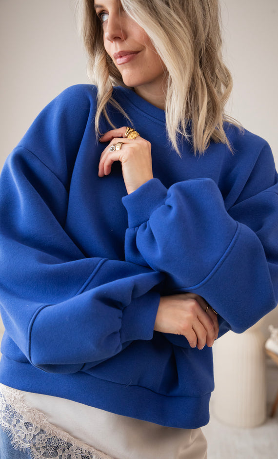 Snuggle Up Kobalt - Sweater