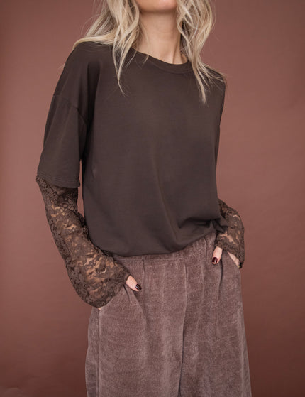 Base & Lace Brown - Longsleeve