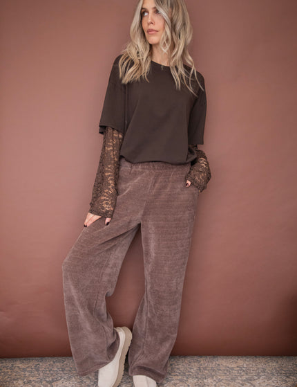 Base & Lace Brown - Longsleeve