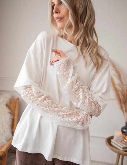 Base & Lace Off White - Longsleeve