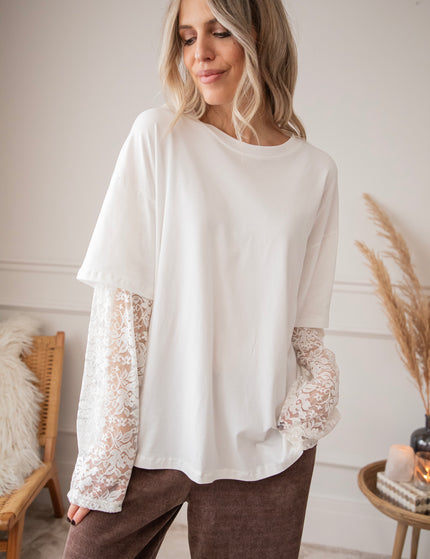 Base & Lace Off White - Longsleeve