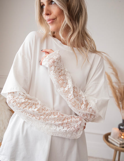 Base & Lace Off White - Longsleeve