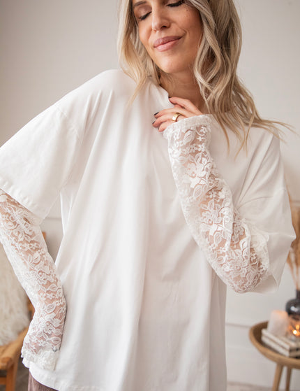 Base & Lace Off White - Longsleeve