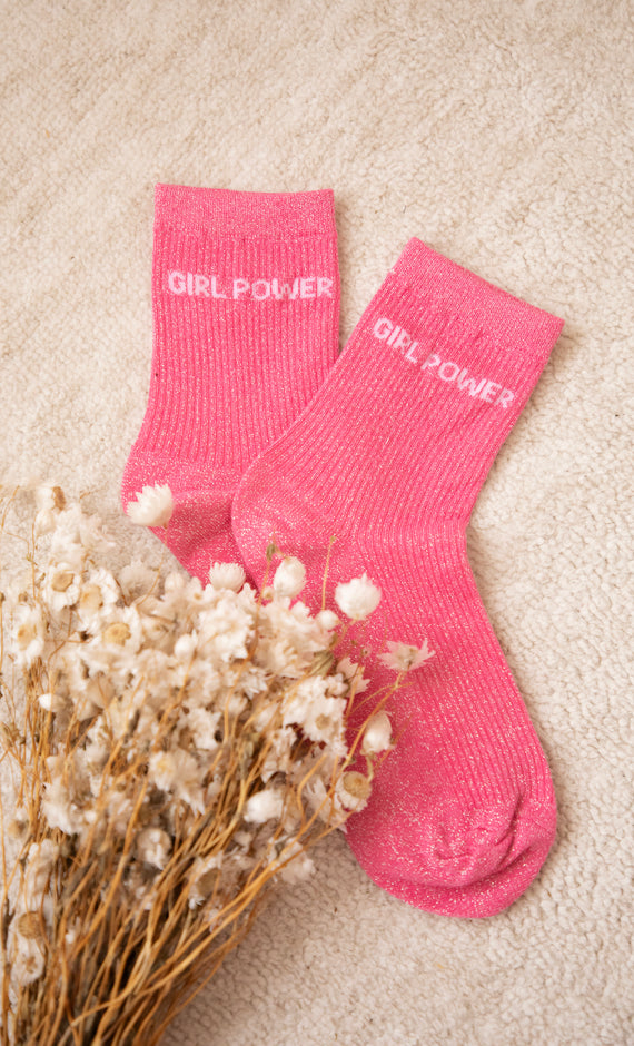 Girl Power Moves Fuchsia/Soft Pink - Sokken