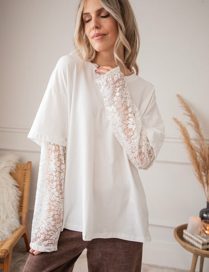 Base & Lace Off White - Longsleeve