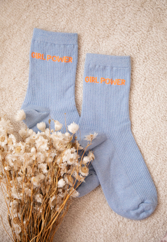 Socken - Girl Power Moves - Blau/Orange