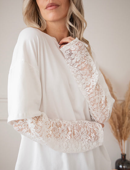 Base & Lace Off White - Longsleeve