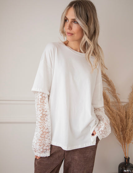 Base & Lace Off White - Longsleeve