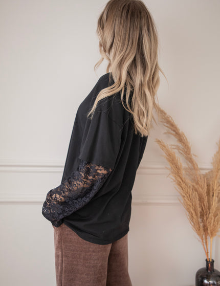 Base & Lace Black - Longsleeve