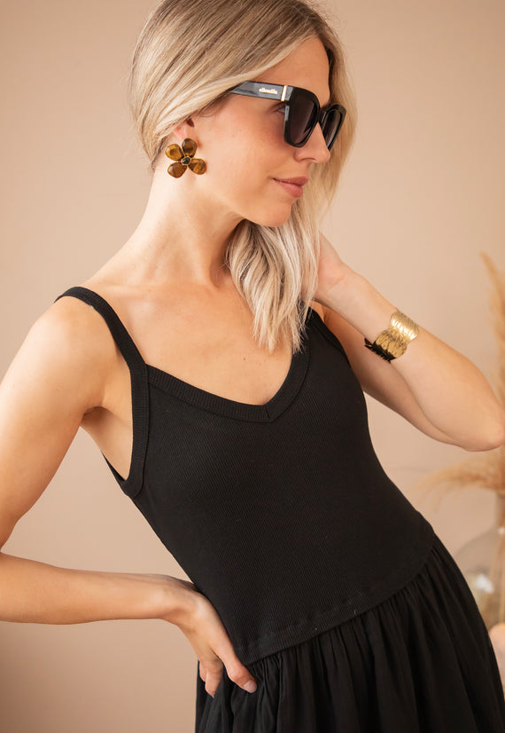 Tiger’s Eye Blossom Brown/Gold - Oorbellen