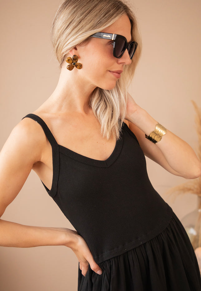 Tiger’s Eye Blossom Brown/Gold - Oorbellen