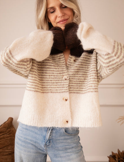 Sweet Rainbow Brown/Beige - Vest