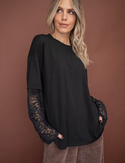 Base & Lace Black - Longsleeve