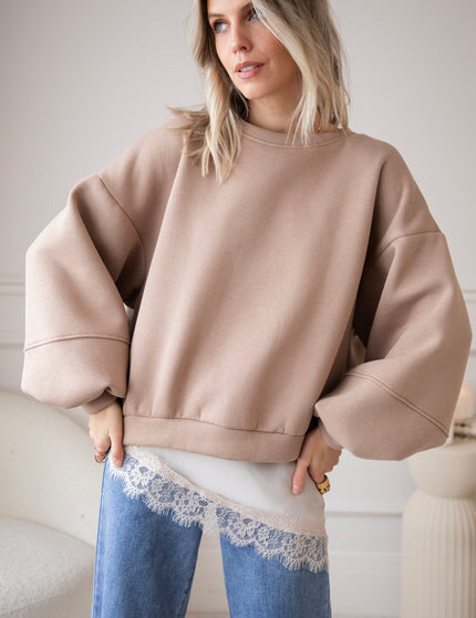 Pullover - Snuggle Up - Taupe
