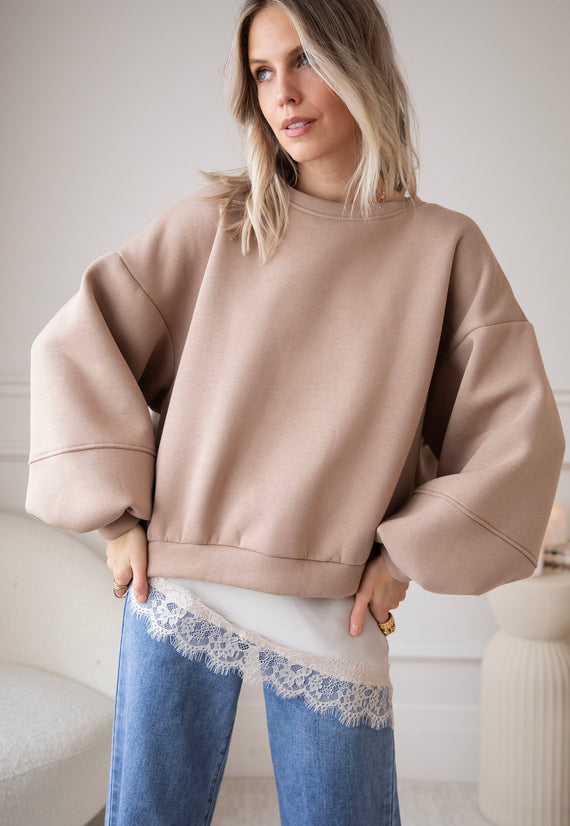 Pullover - Snuggle Up - Taupe