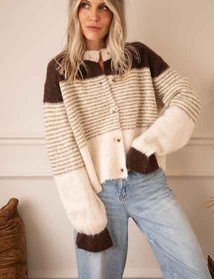 Sweet Rainbow Brown/Beige - Vest
