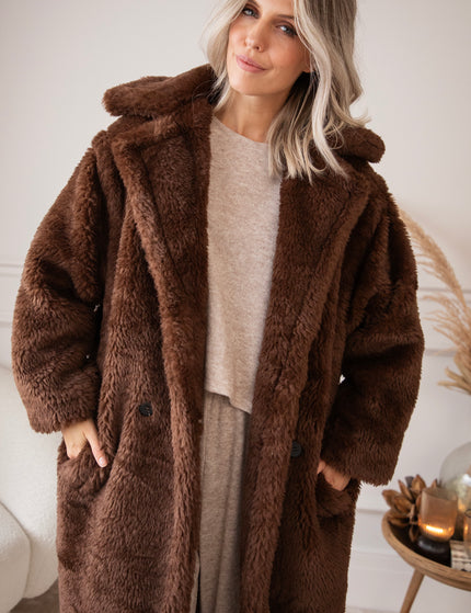 Fauve Vegan Fur Brown - Coat