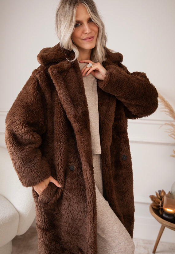 Mantel - Fauve Vegan Fur - Braun