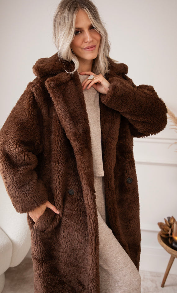Fauve Vegan Fur Brown - Jas