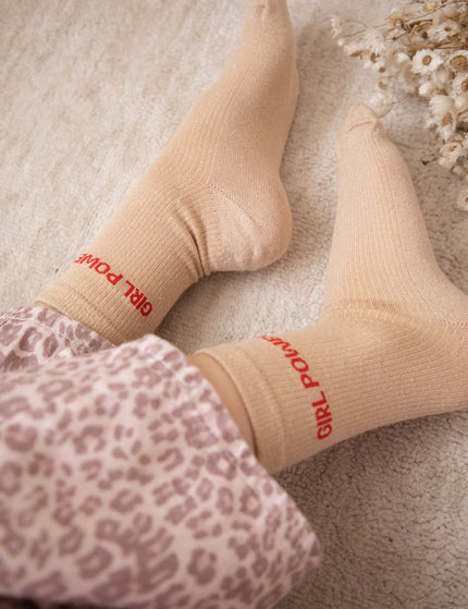 Girl Power Moves Beige/Red - Socks