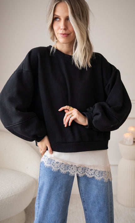Snuggle Up Black - Sweater