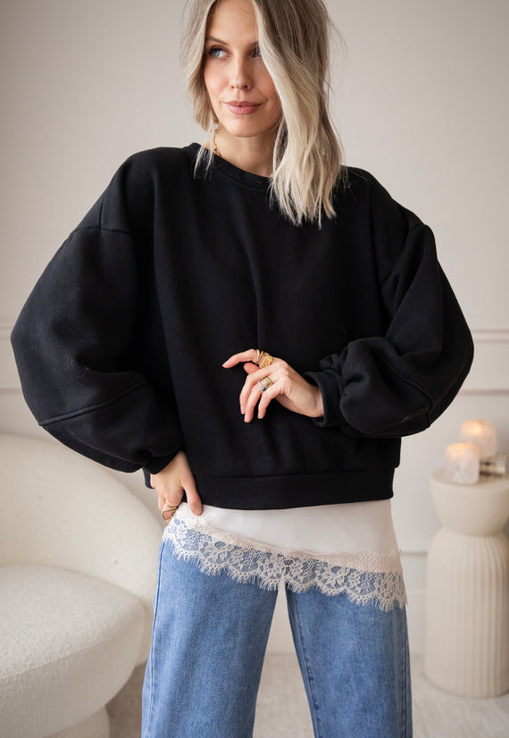 Snuggle Up Black - Sweater