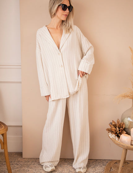 Silent Stripe Café Au Lait - Combi Set