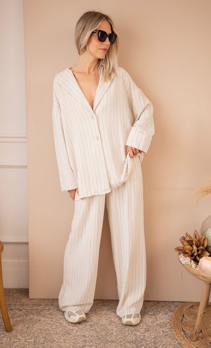 Silent Stripe Café Au Lait - Combi Set