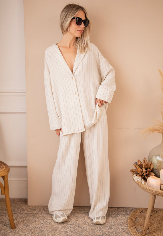 Silent Stripe Café Au Lait - Combi Set