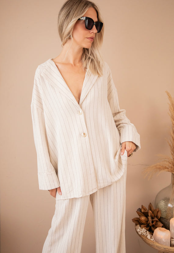 Silent Stripe Café Au Lait - Combi Set