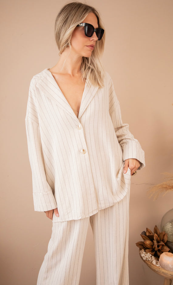 Silent Stripe Café Au Lait - Combi Set
