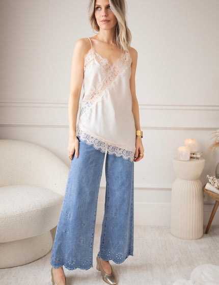 Sibelle Lace Curve Ecru - Top