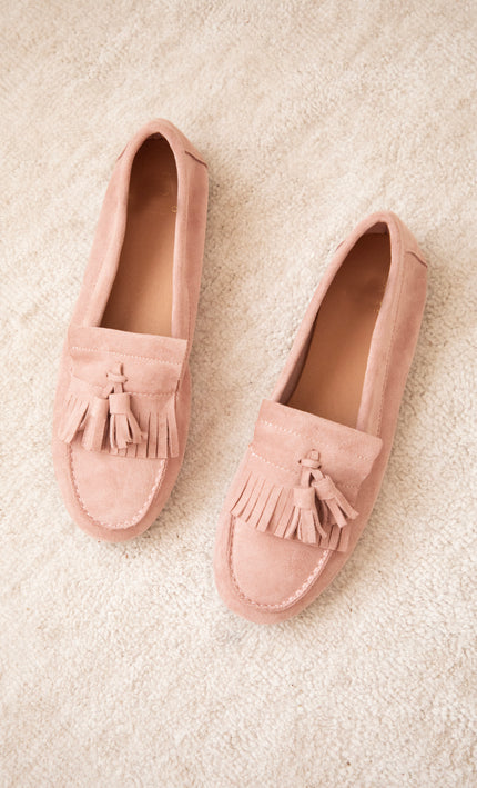 Soft Fringe Pink - Loafers