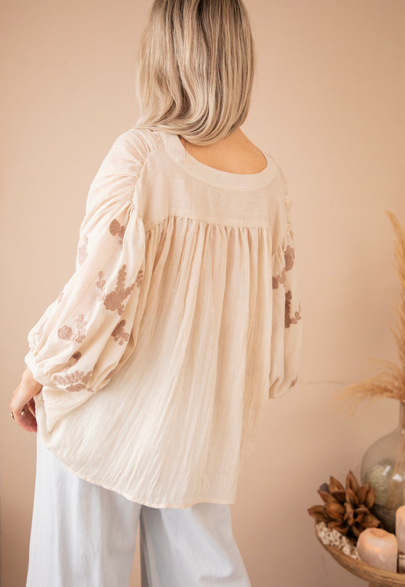 Bloomery Beige - Blouse