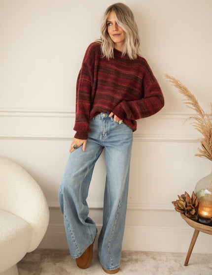 Pullover - Zazu Stripe - Magenta