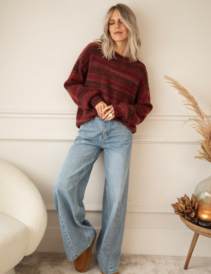 Pullover - Zazu Stripe - Magenta