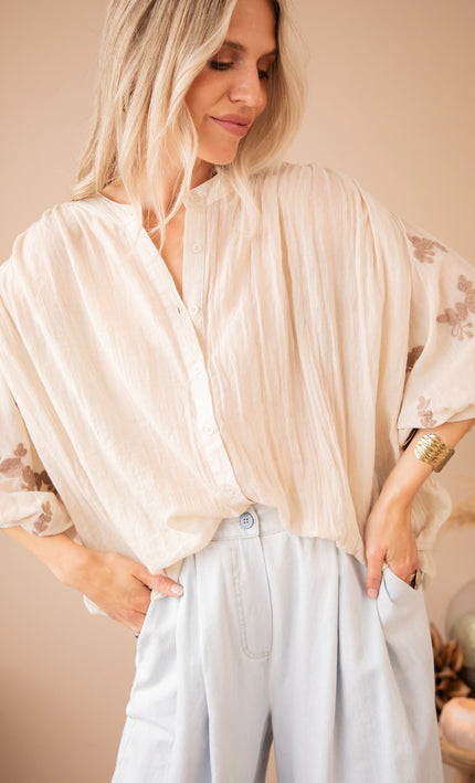 Bloomery Beige - Blouse
