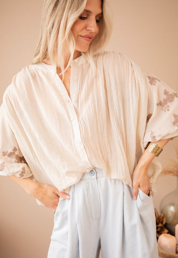 Bloomery Beige - Blouse