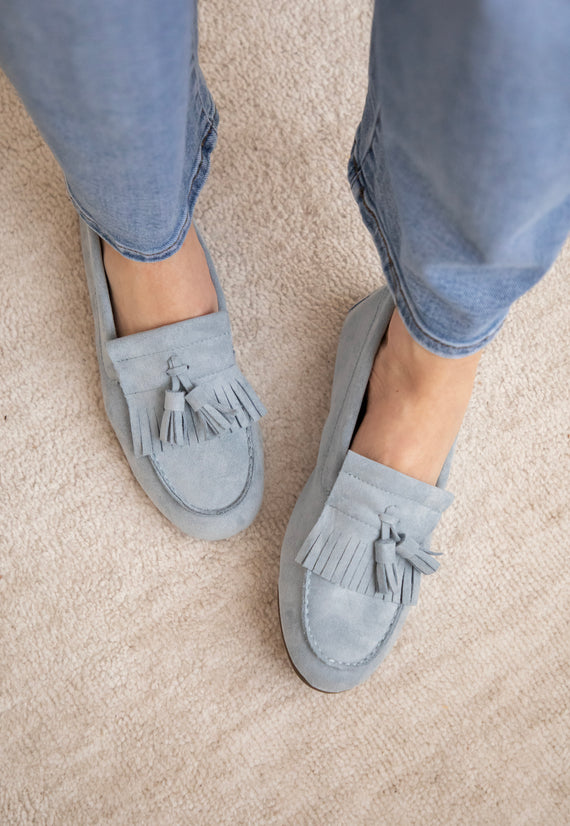 Soft Fringe Blue - Loafers