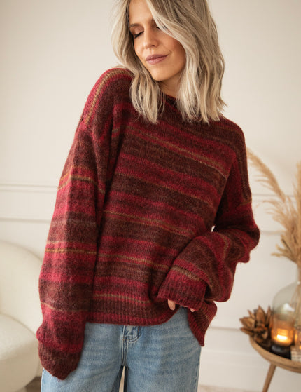 Pullover - Zazu Stripe - Magenta