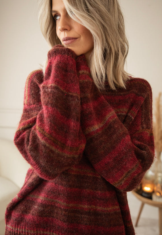 Zazu Stripe Magenta - Trui