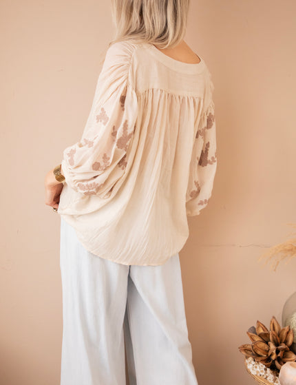 Bloomery Beige - Blouse