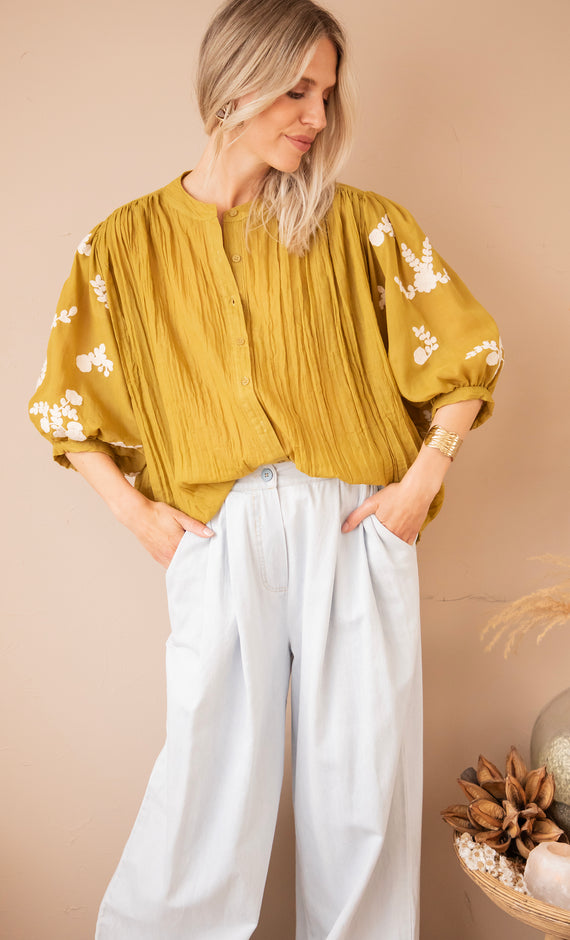 Bloomery Green - Blouse