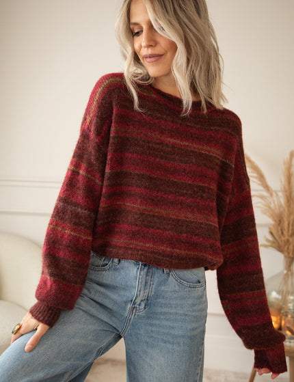 Pullover - Zazu Stripe - Magenta